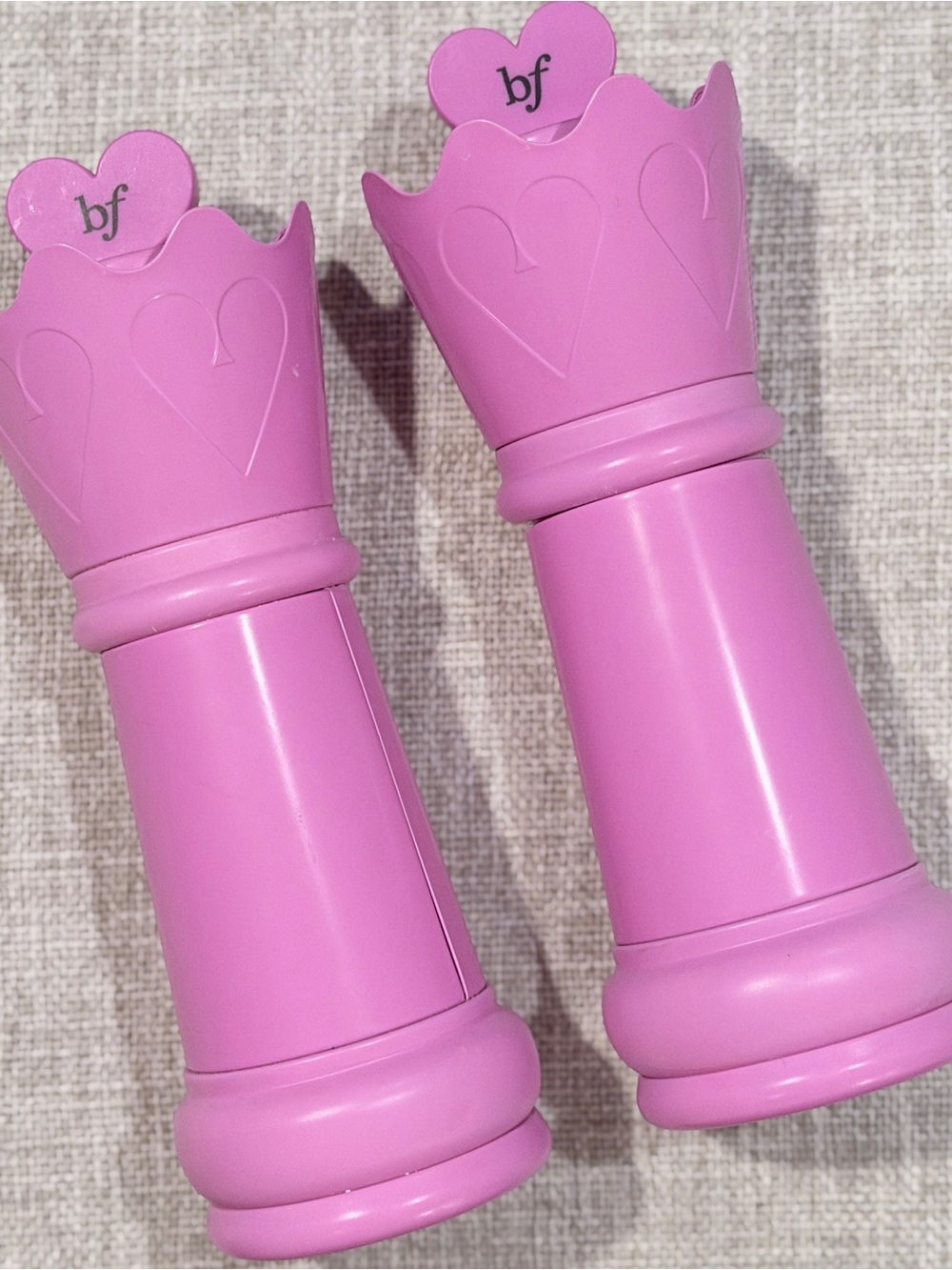 Limited Edition Benefit Cosmetics Pink Chess 2-Pc Makeup Brush Gift Holder Set